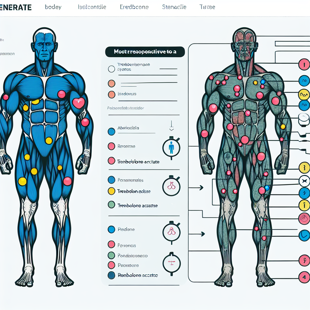 ¿Qué parte del cuerpo responde más a Acetato de trenbolona?