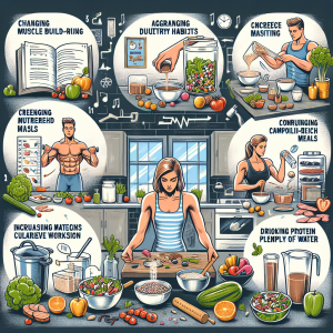 Cómo ajustar la dieta con Preparativos para ganar masa muscular para definición