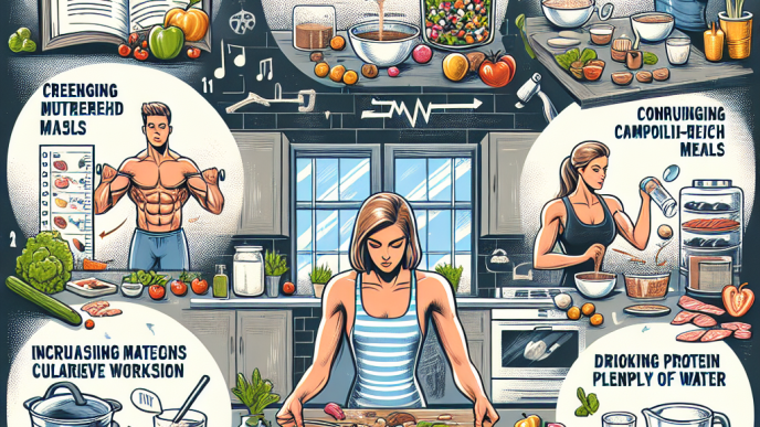 Cómo ajustar la dieta con Preparativos para ganar masa muscular para definición
