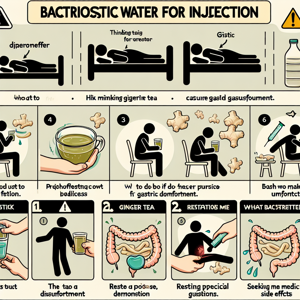 ¿Qué hacer si Agua bacteriostática para inyección causa molestias gástricas?