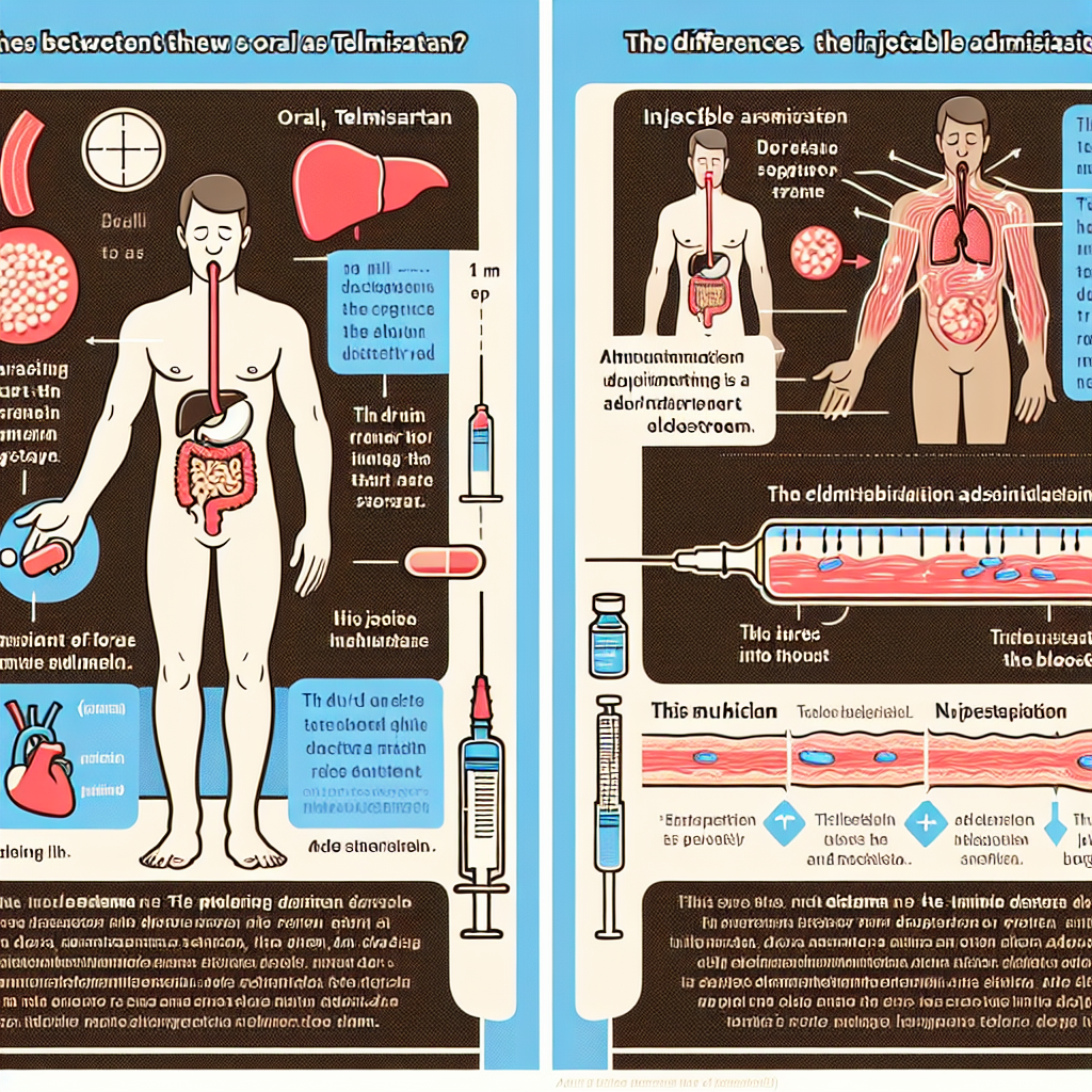 Diferencias entre Telmisartan oral e inyectable